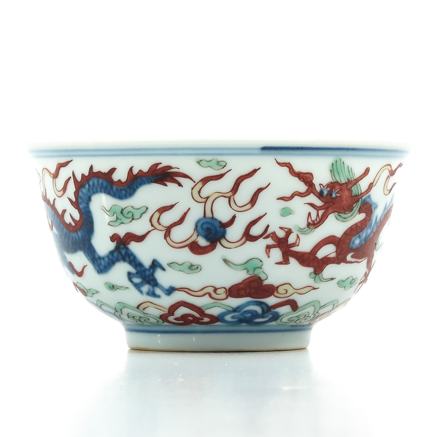 A Wucai Decor Bowl - Image 4 of 10