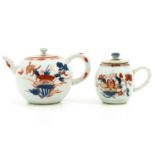 An Imari Teapot and Mustard Pot