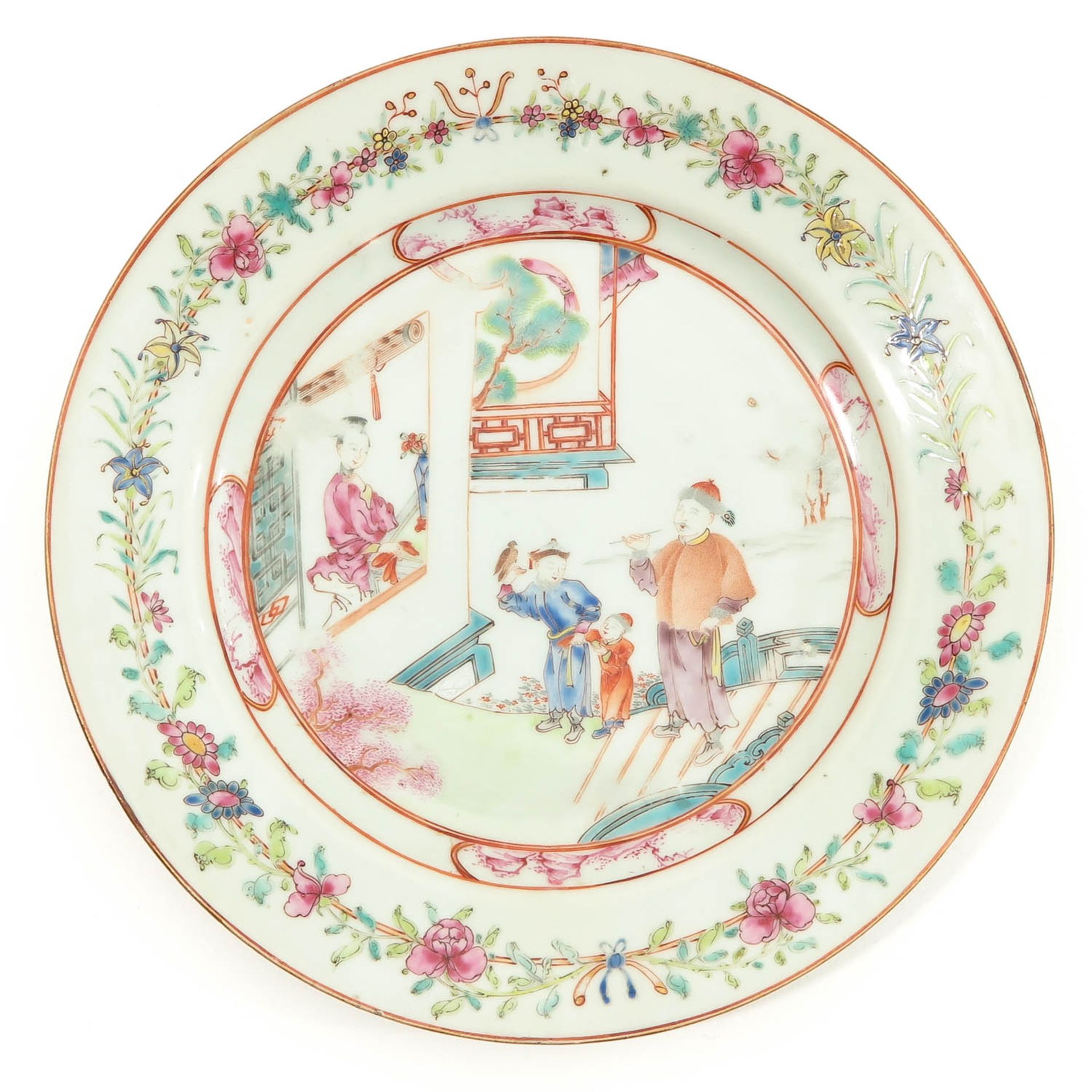 A Pair of Famille Rose Plates - Image 3 of 9