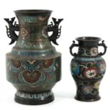 A Lot of 2 Cloisonne Vases