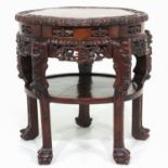A Chinese Marble Top Side Table
