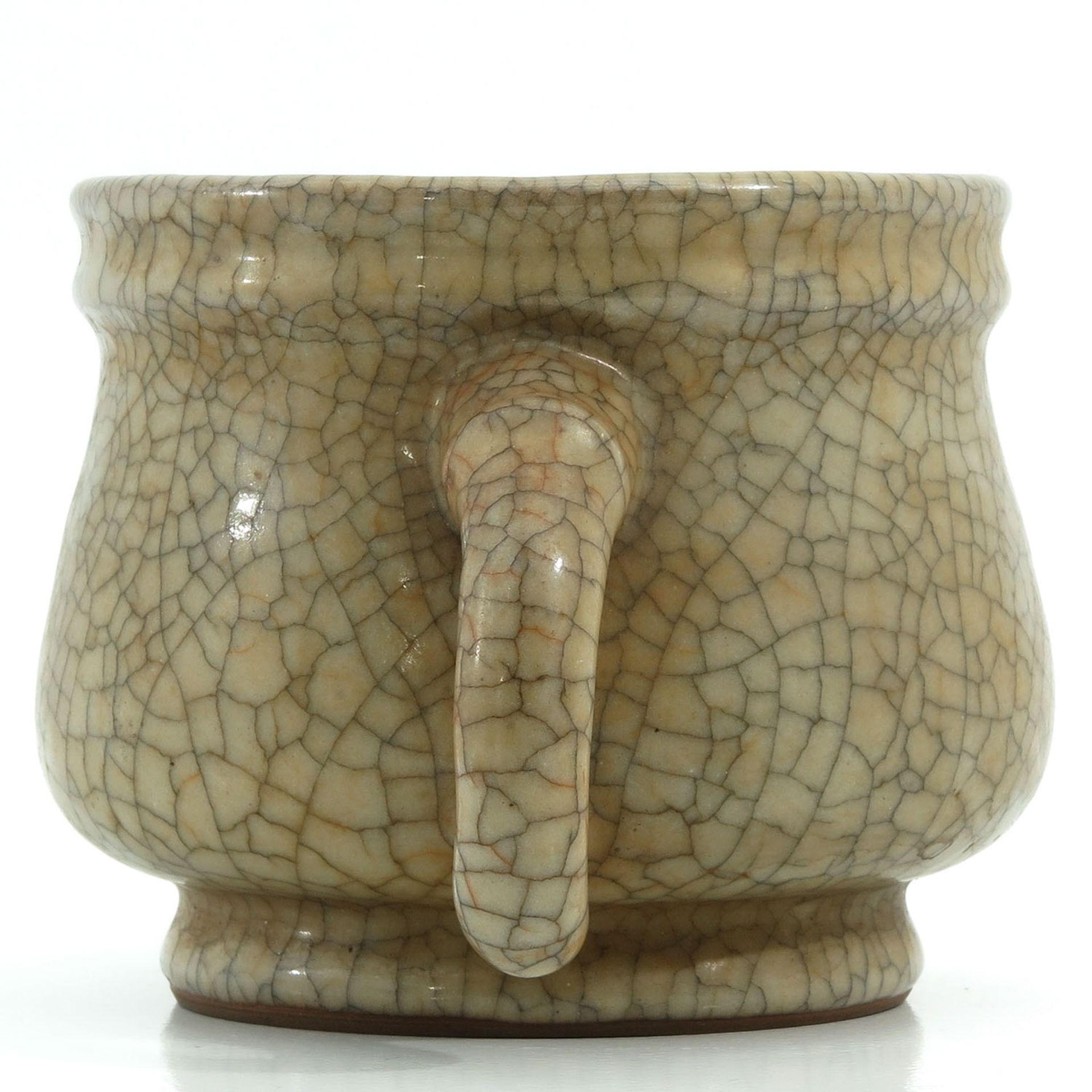 A Crackle Decor Vase with Handles - Image 4 of 9
