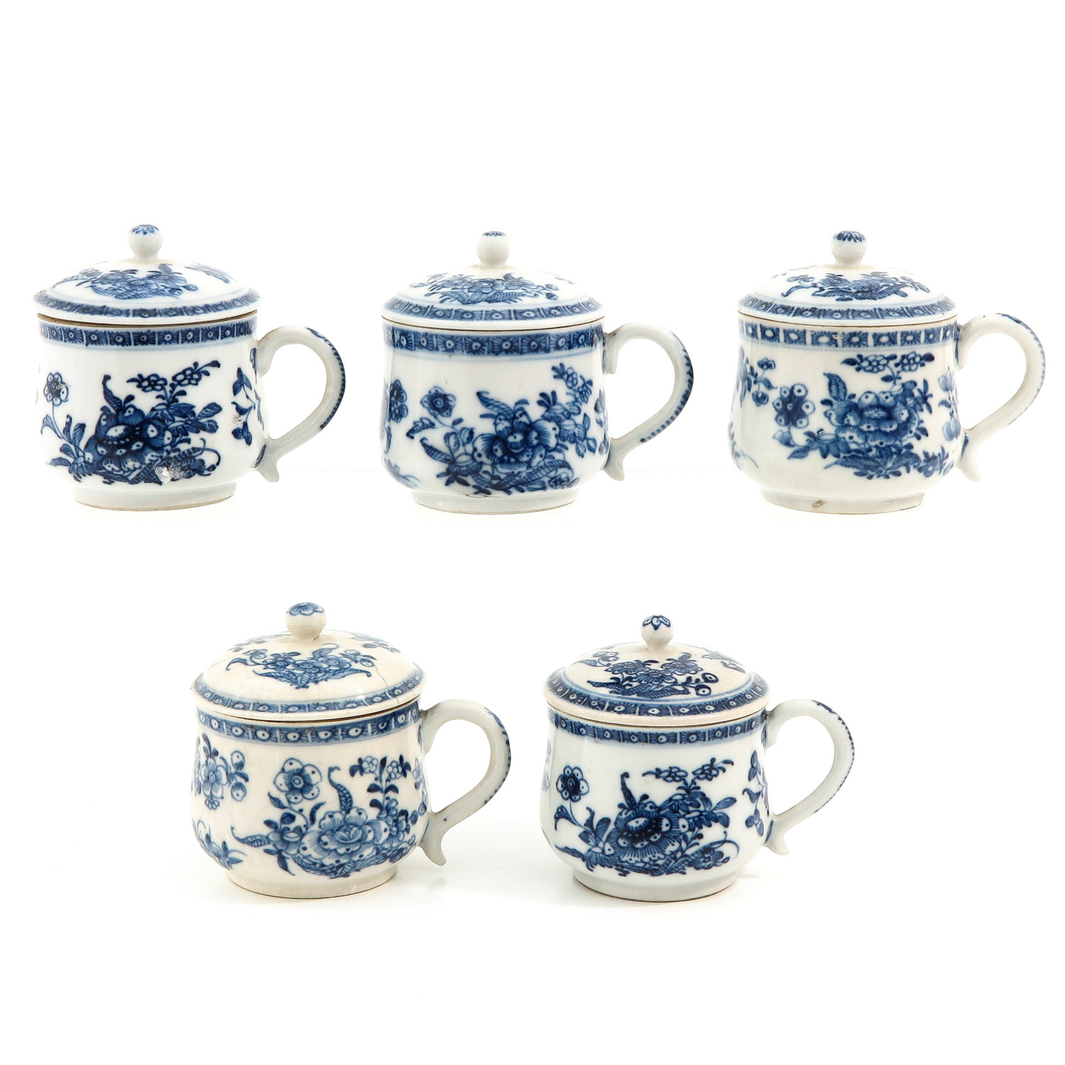 A Set of 5 Covered Cups