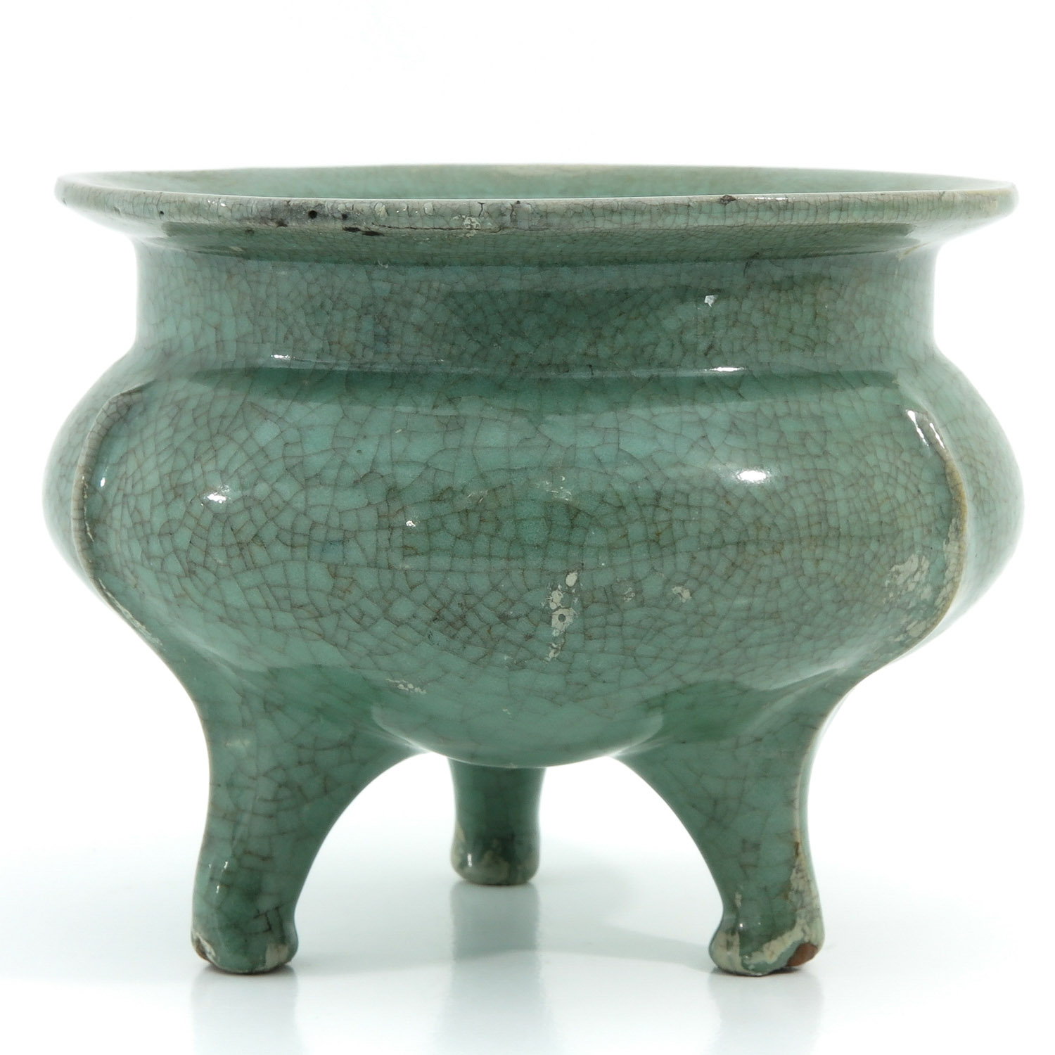 A Celadon Tripod Censer