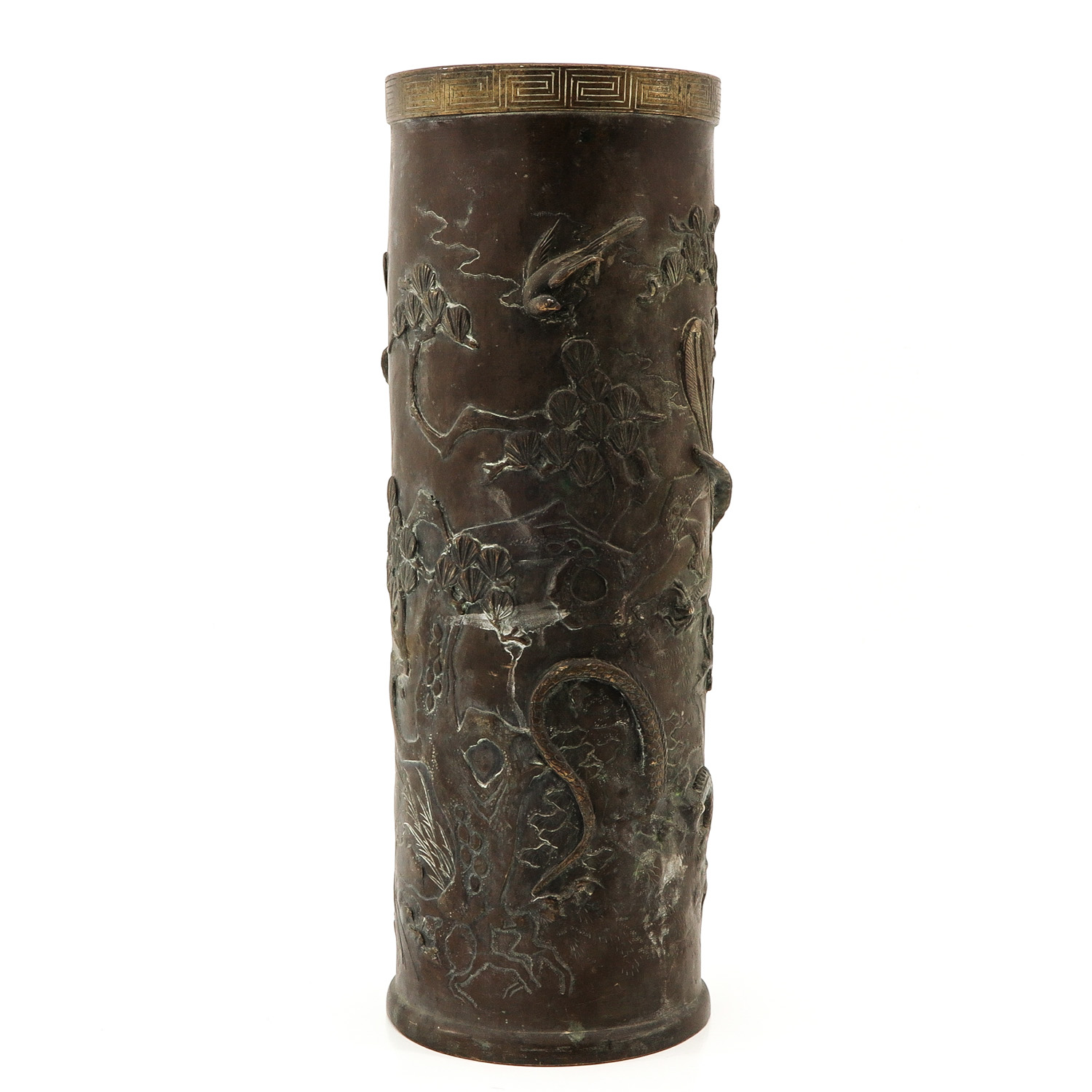 A Bronze Cylinder Vase - Image 4 of 9