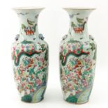 2 Famille Rose Vases