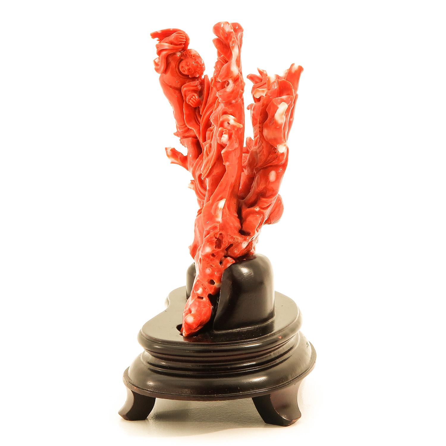 A Carved Red Coral Sculpture - Image 2 of 8