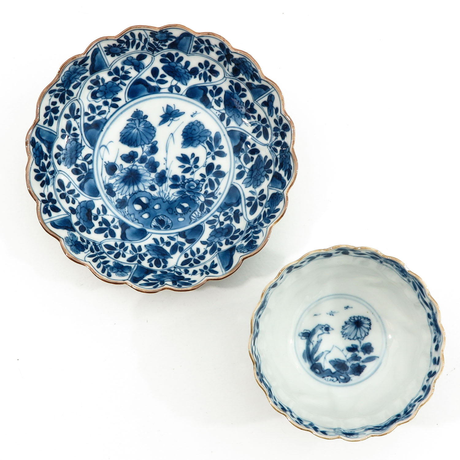 A Blue and White Cup and Saucer - Image 5 of 10