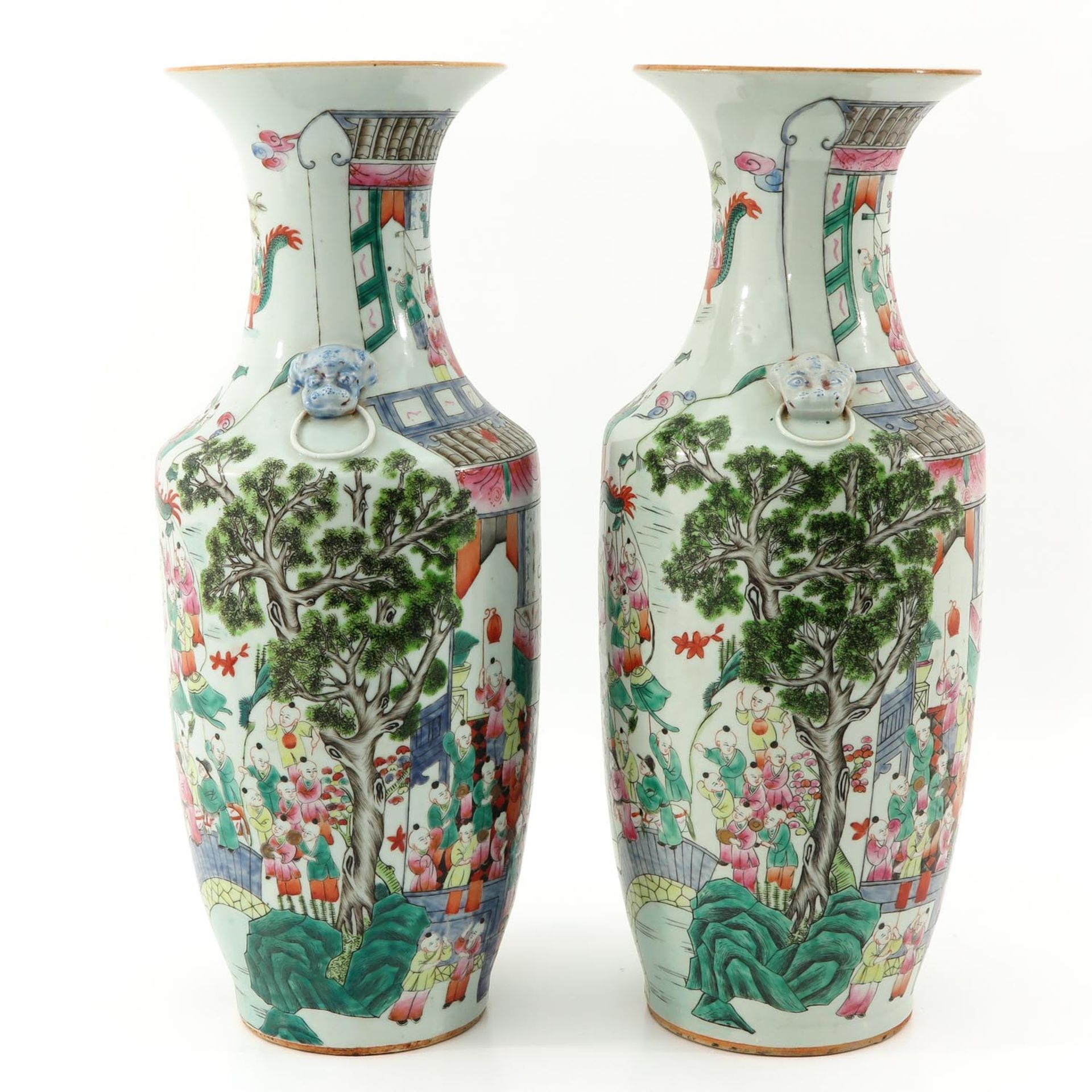 2 Famille Rose Vases - Bild 2 aus 10