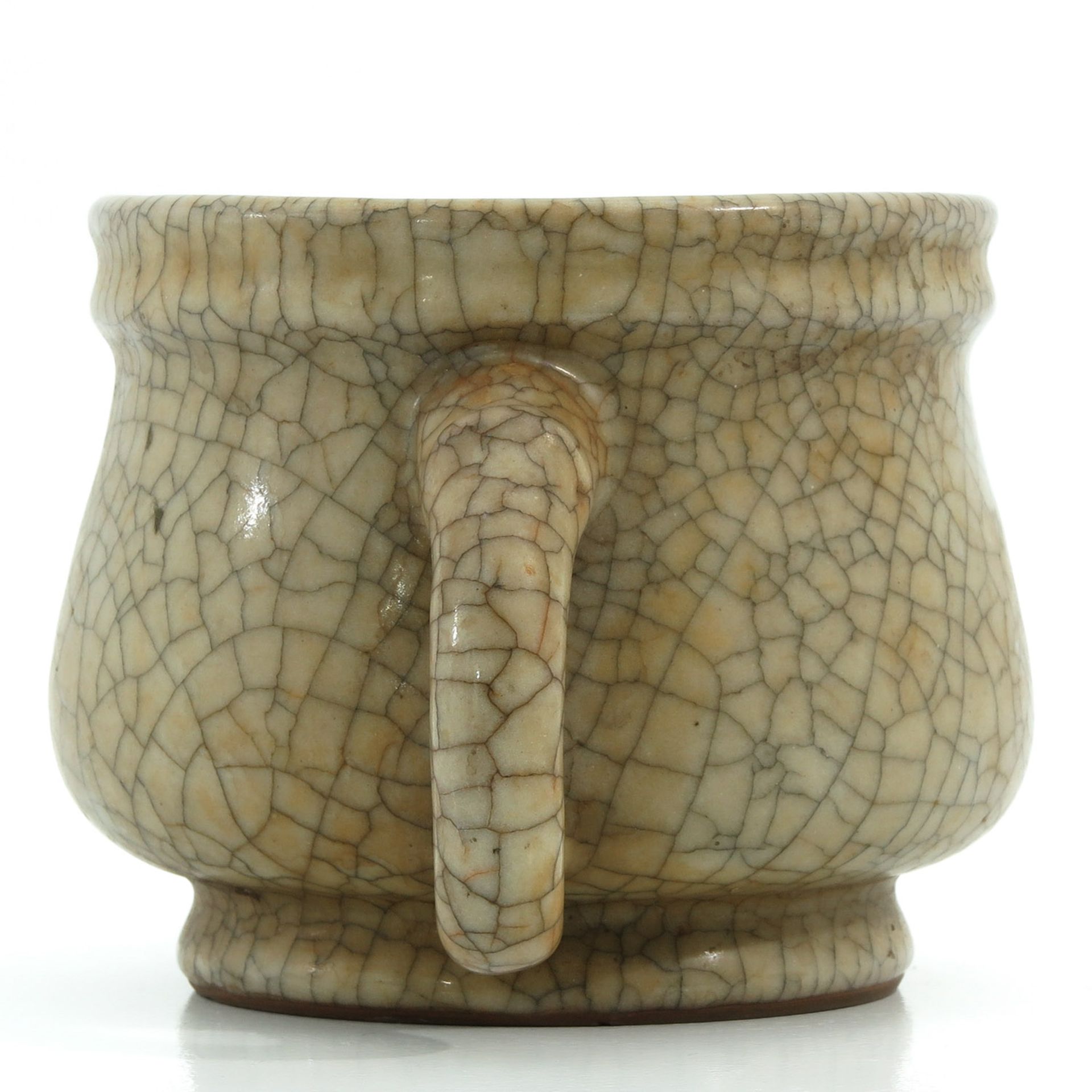 A Crackle Decor Vase with Handles - Image 2 of 9