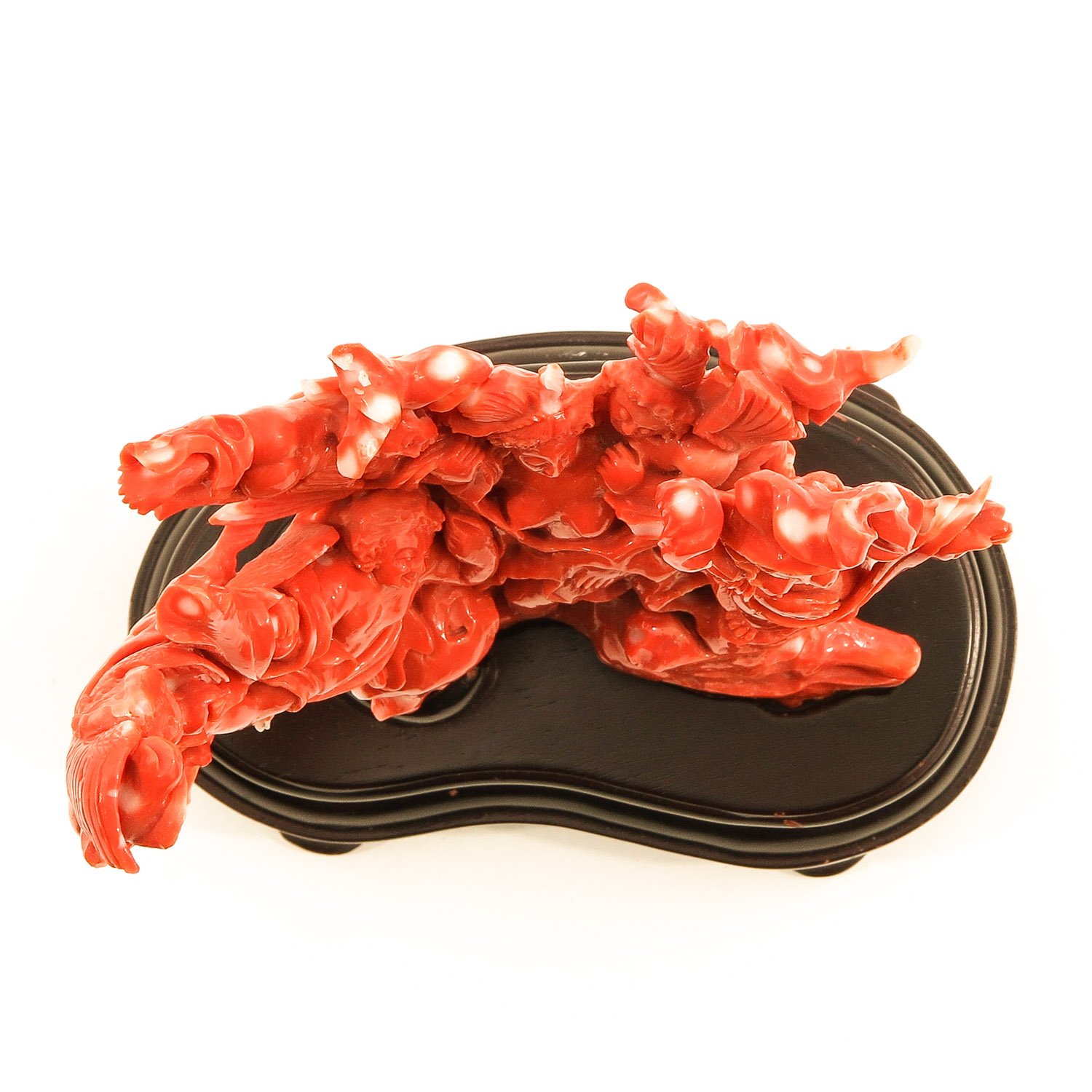 A Carved Red Coral Sculpture - Image 5 of 8