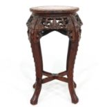 A Chinese Marble Top Side Table