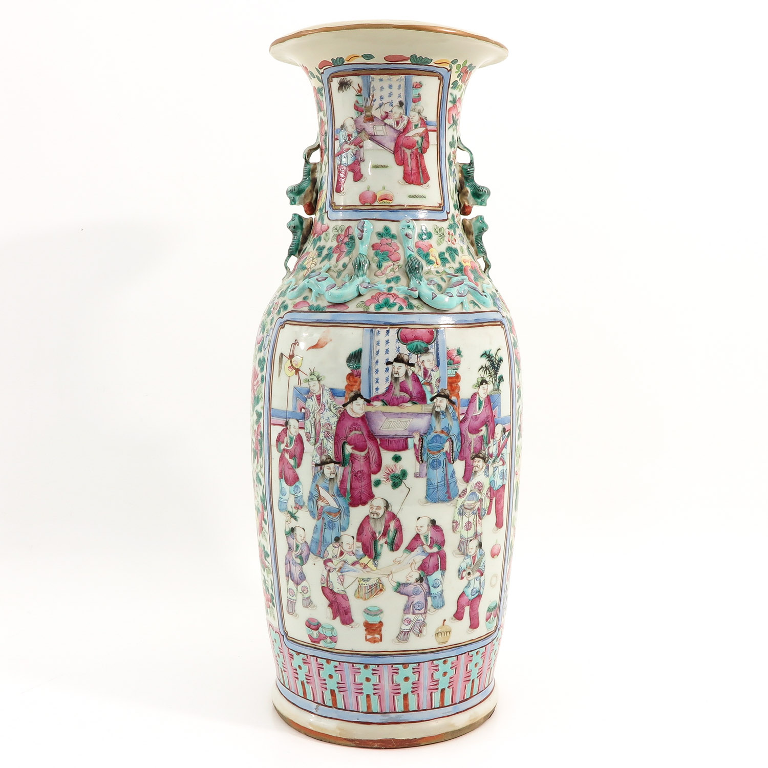 A Famille Rose Cantonese Vase - Image 3 of 10