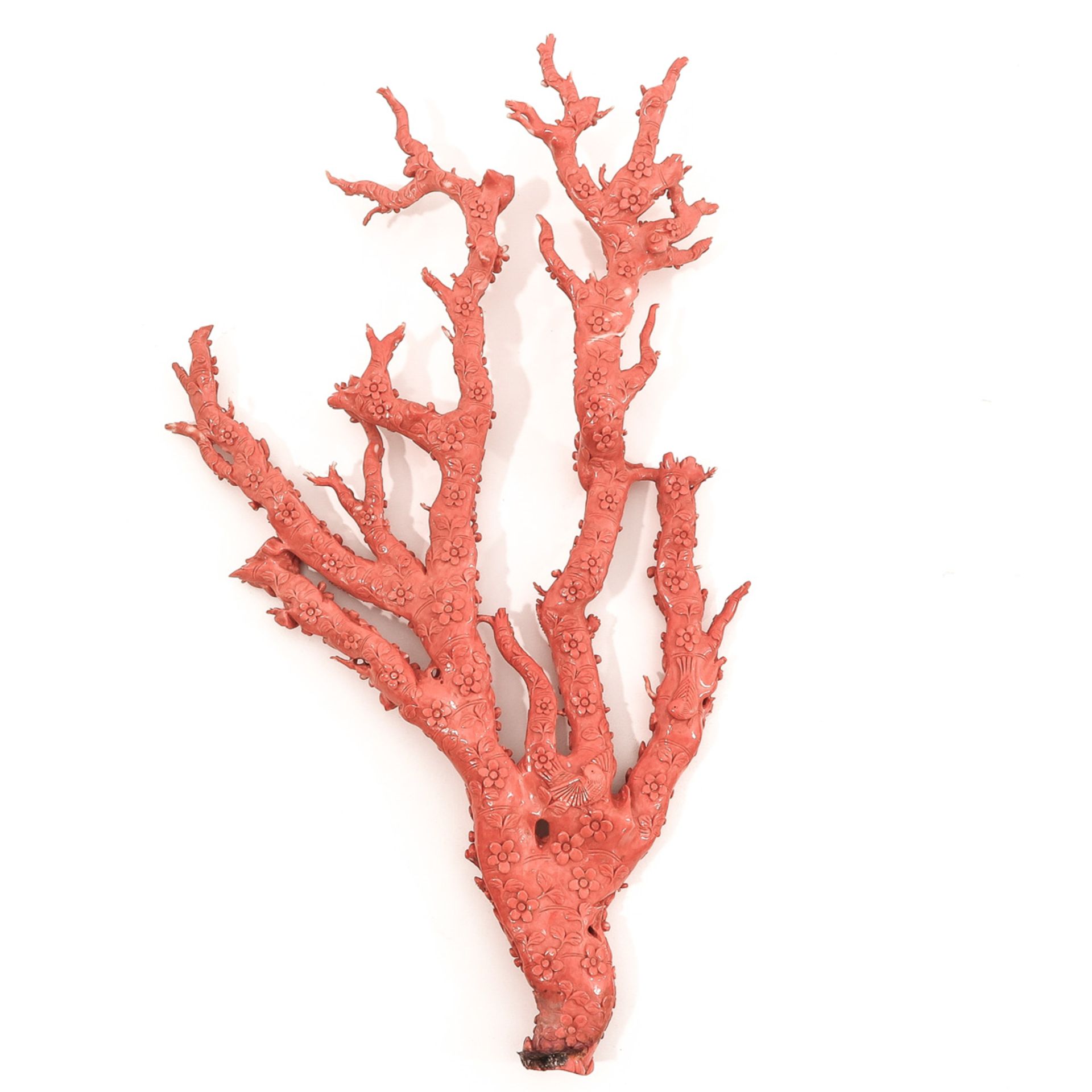 A Carved Red Coral Sculpture - Bild 3 aus 10