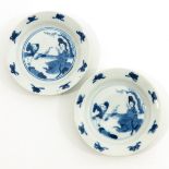 A Pair of Small Blue and White Plates