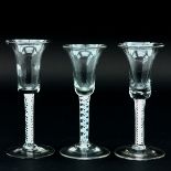 A Collection of 18th Century Stemware