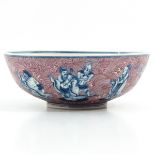 An Iron Red and Blue Immortals Bowl