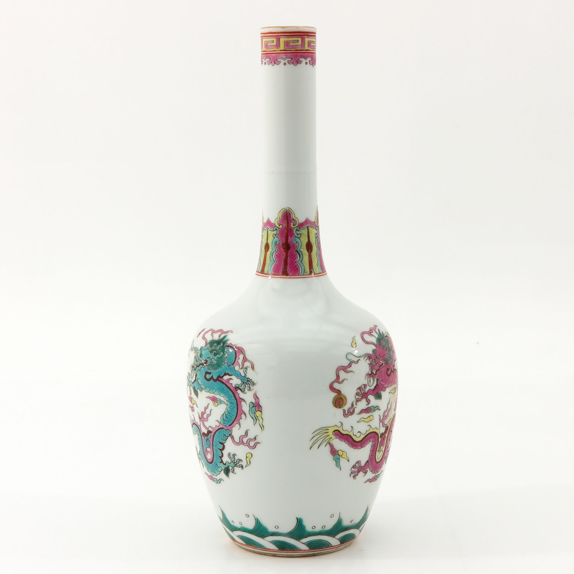 A Famille Rose Bottle Vase - Image 3 of 10