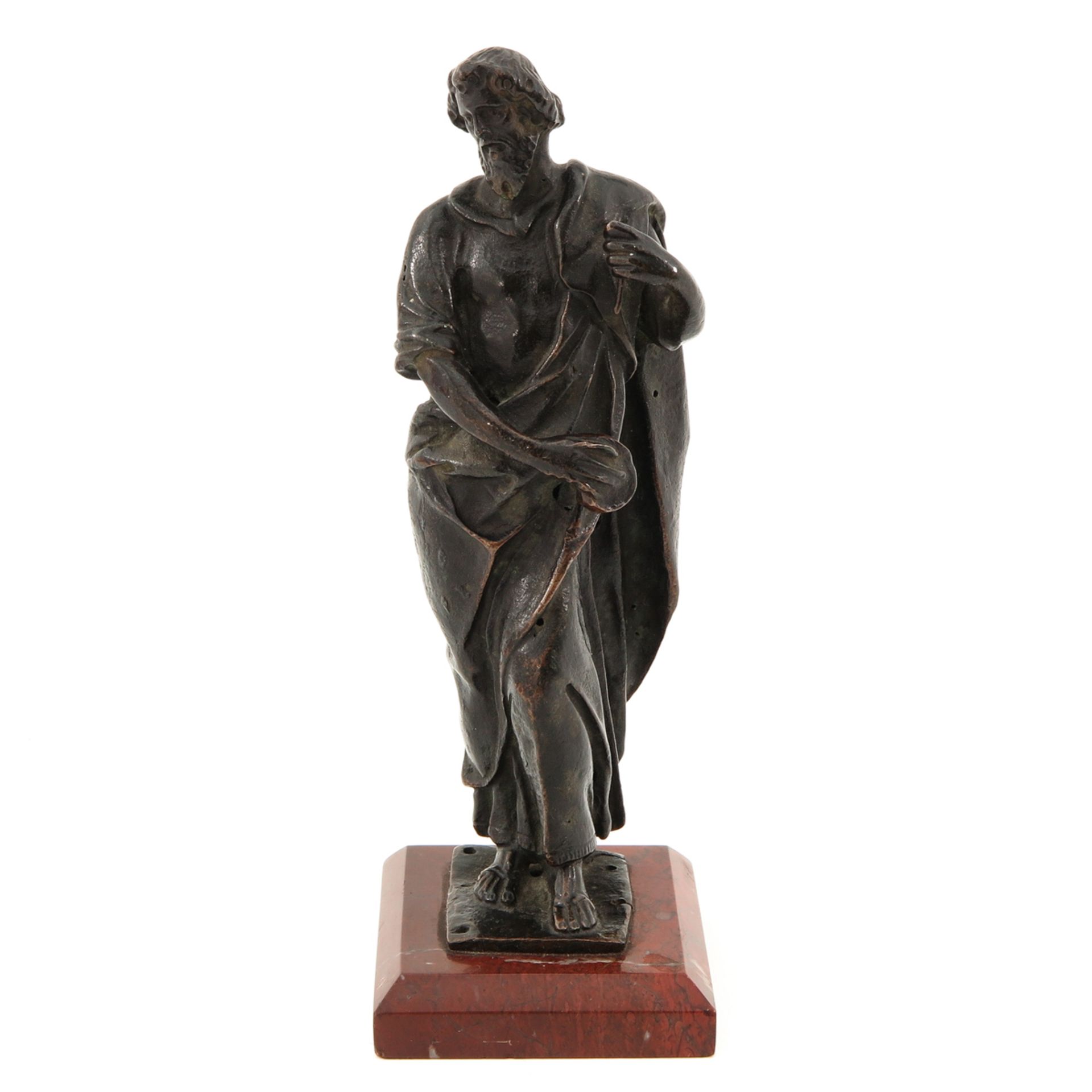 An 18th - 19th Century Bronze Sculpture on Marble Base