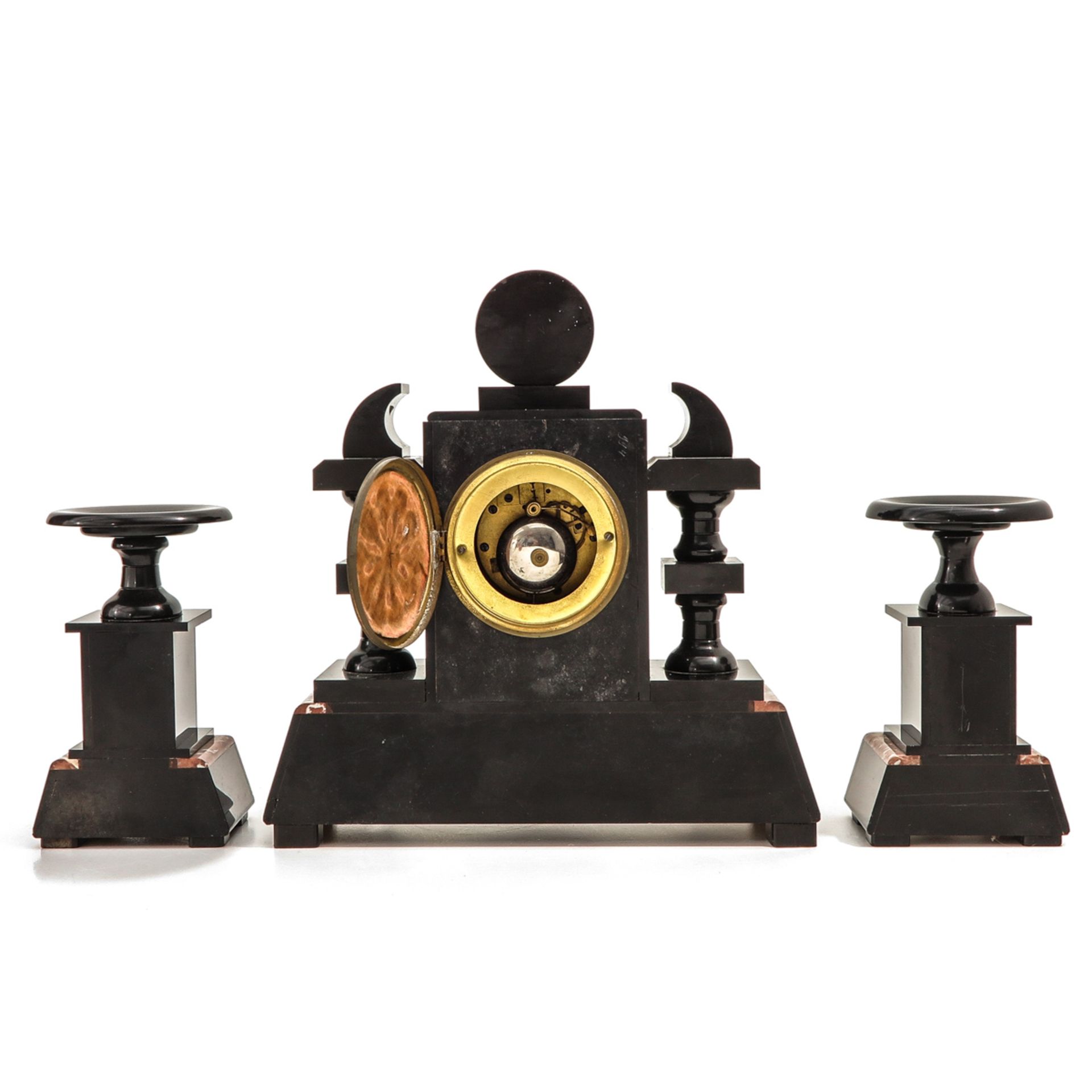 A 3 Piece Marble Clock Set - Image 3 of 10