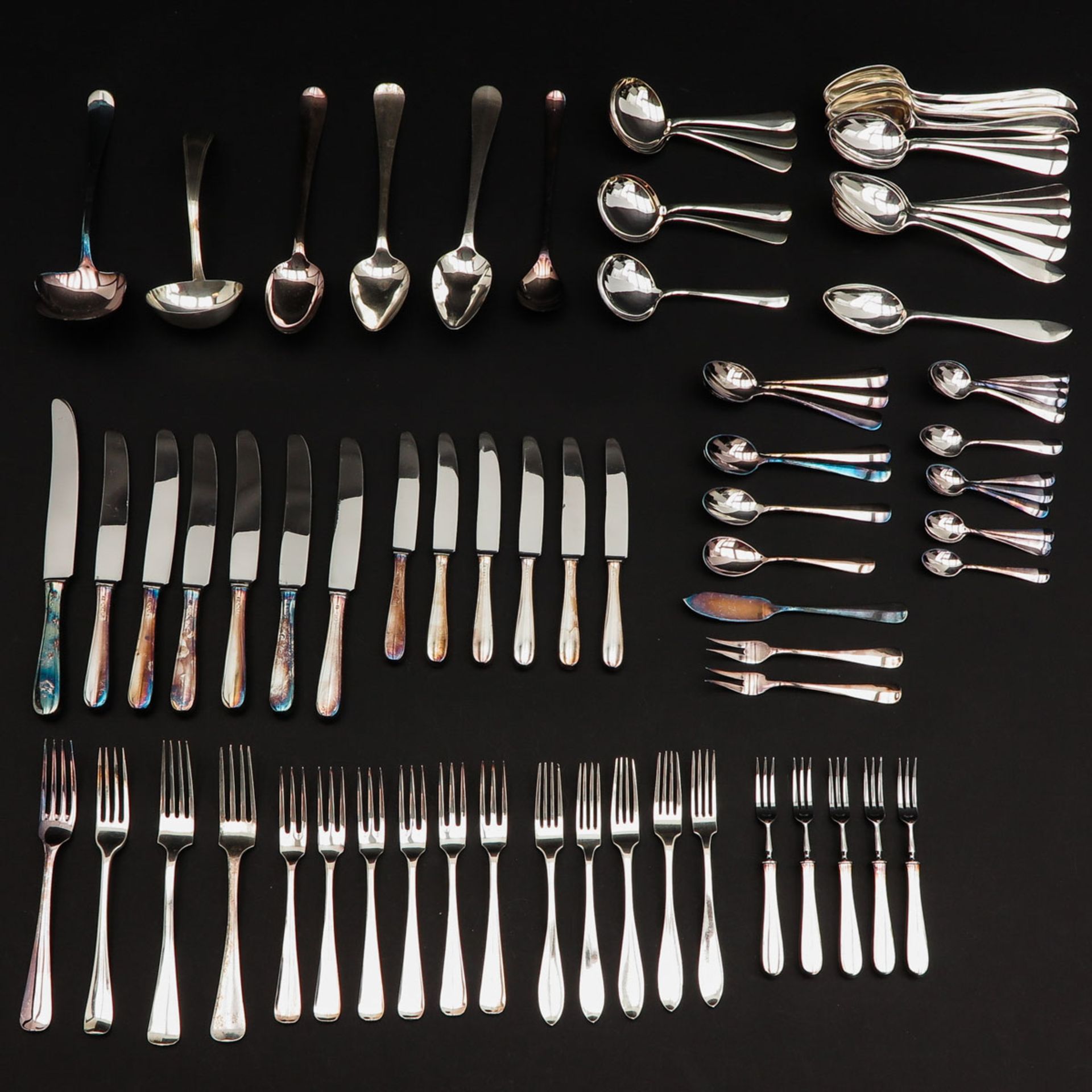 A Collection of Dutch Silver Cutlery