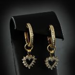 A Pair of 14KG Diamond Earrings