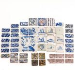 A Lot of 52 Dutch Tiles