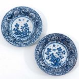 A Pair of Blue and White Plates