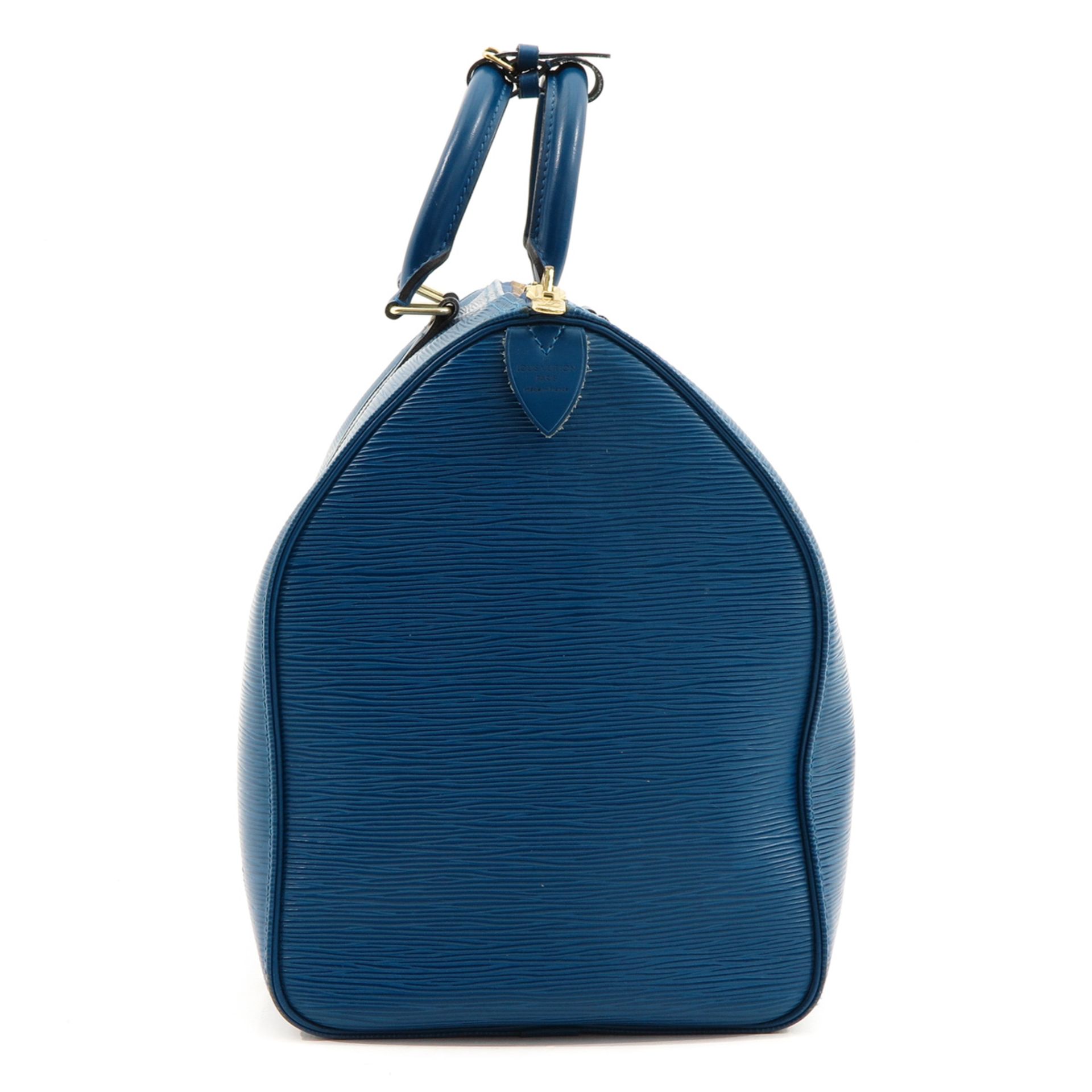 A Louis Vuitton Blue Epi Leather Keepall 45 - Bild 4 aus 8