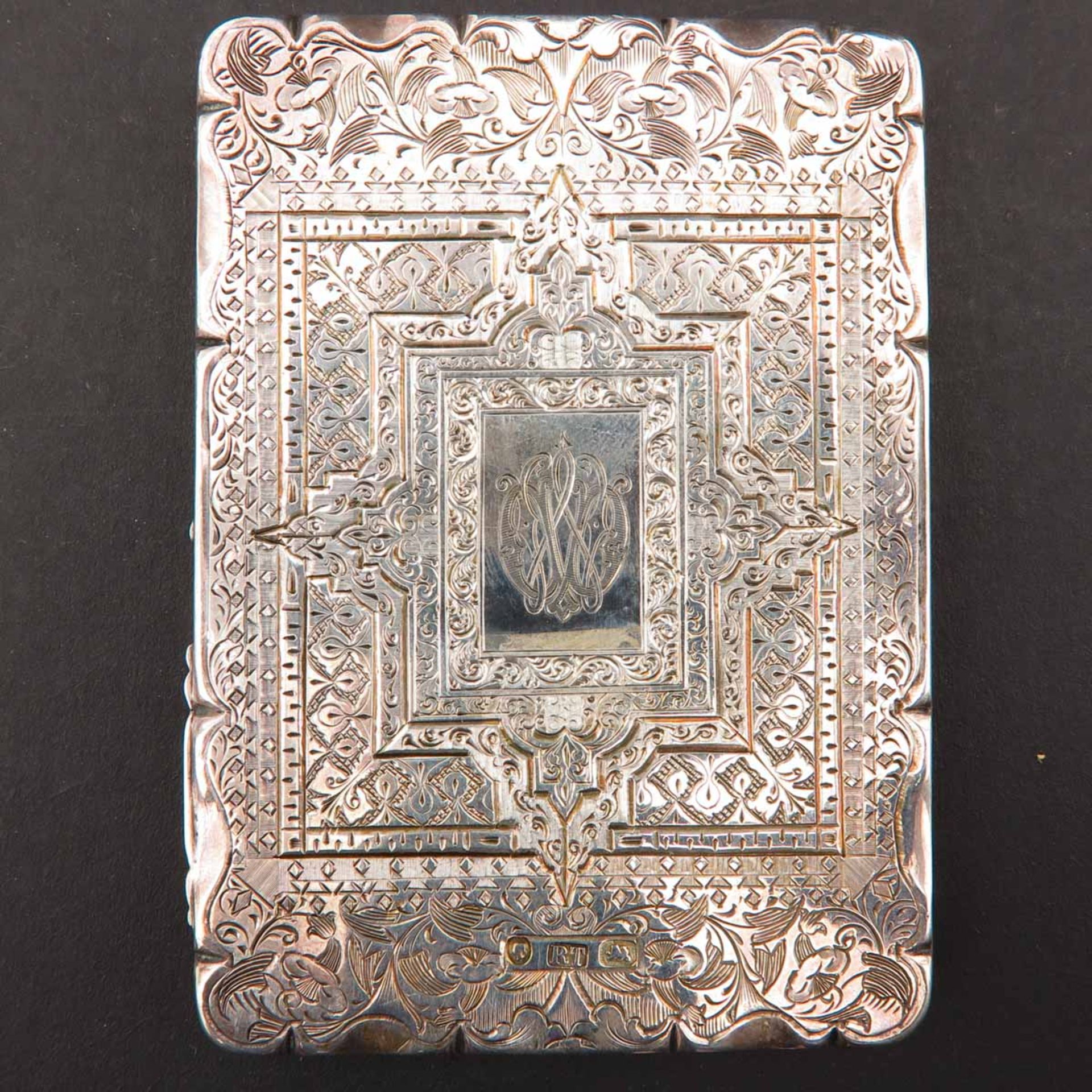 An English Silver Card Case - Bild 4 aus 5