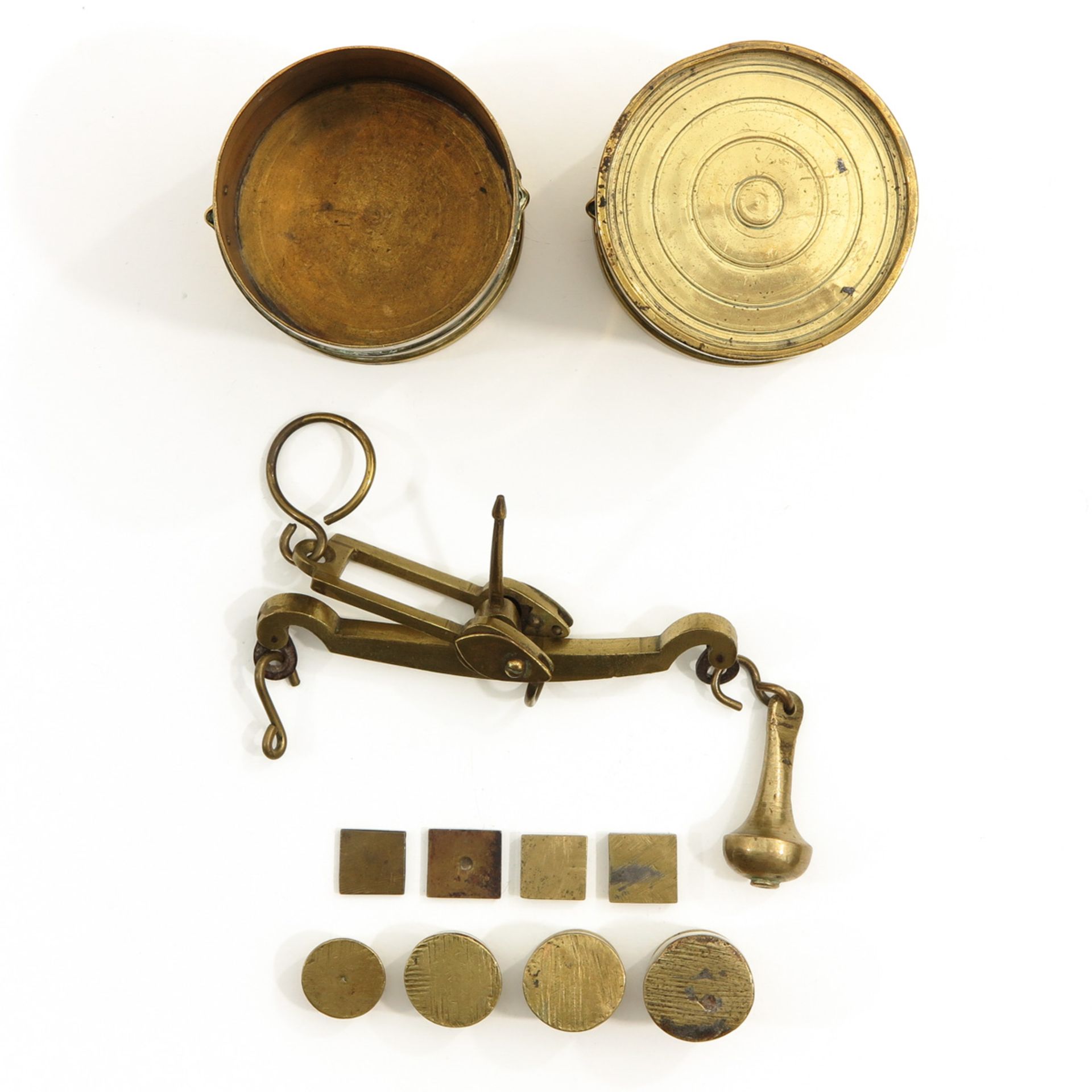An 18th Century Yellow Copper Travel Scale - Image 3 of 7