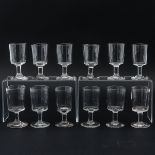 A Collection of 12 19th Century Wine Glasses