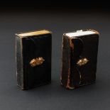 A Collection of 2 Bibles with Gold Clasps