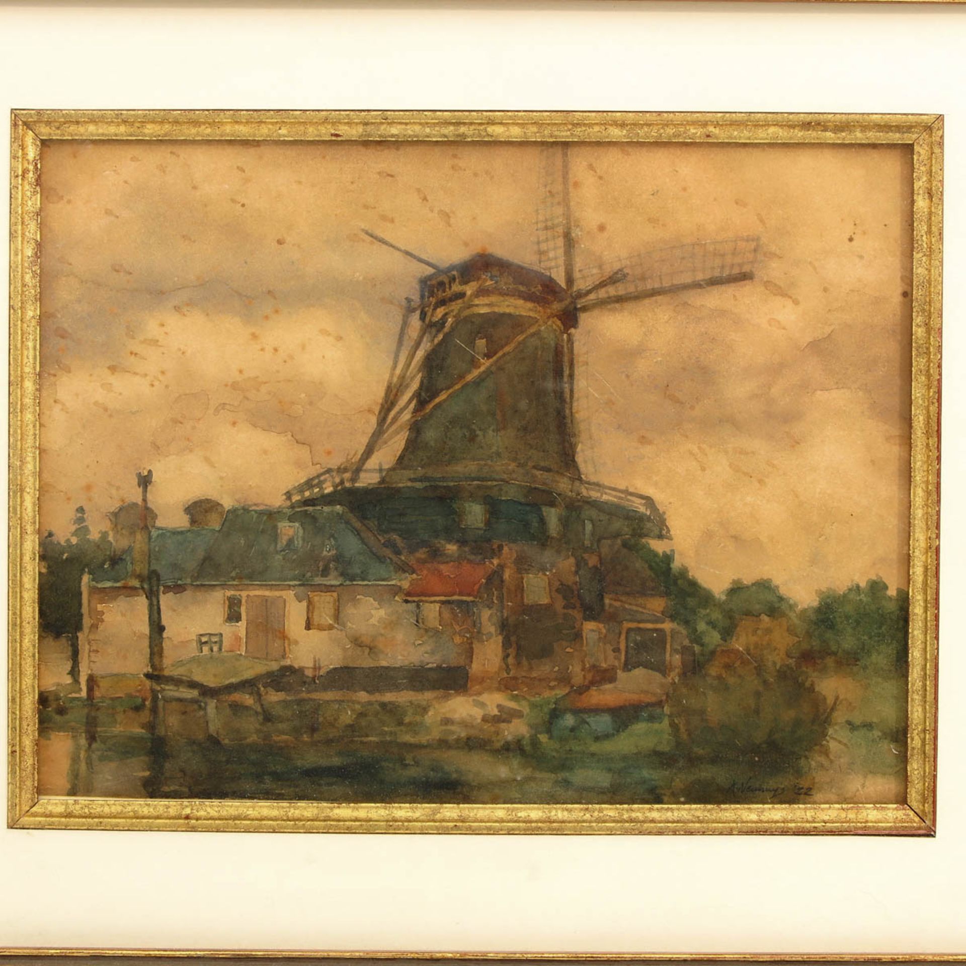 A Water Color Signed Neuhuys - Image 4 of 4