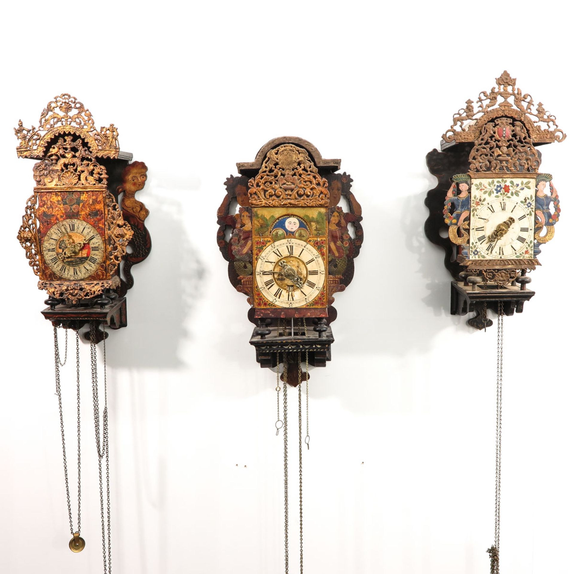A Lot of 3 Hanging Clocks