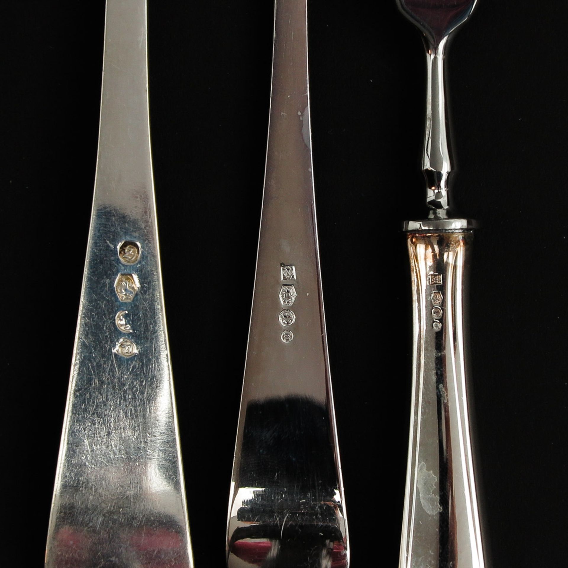 A Collection of Dutch Silver Cutlery - Bild 3 aus 6