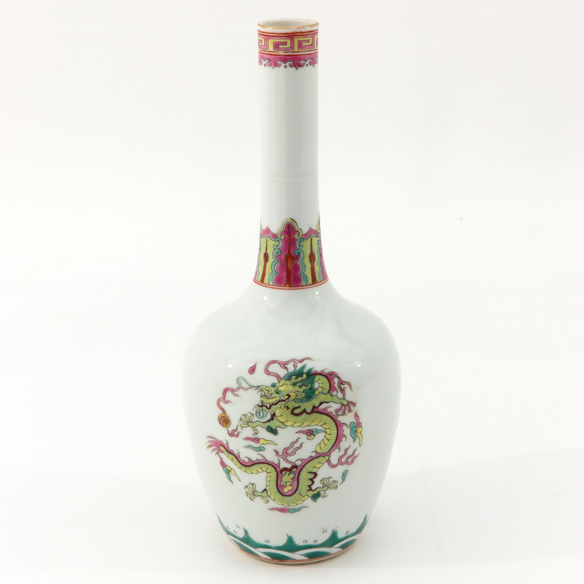 A Famille Rose Bottle Vase