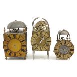 A Lot of 3 Antique Lantern Clocks