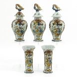 An 18th Century Delft Garniture Set