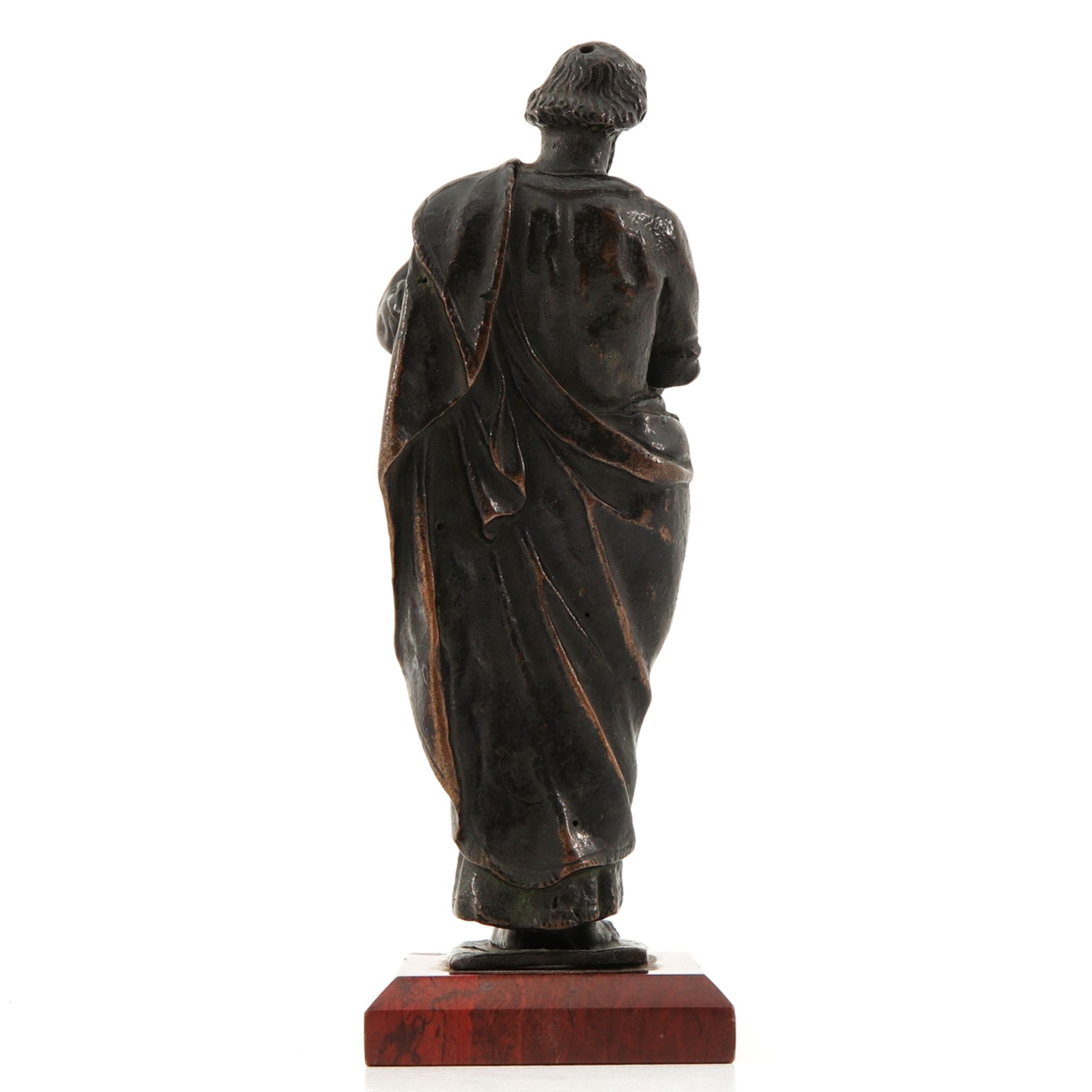 An 18th - 19th Century Bronze Sculpture on Marble Base - Bild 3 aus 8