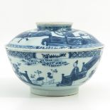 A Blue and White Serving Bowl with Cover