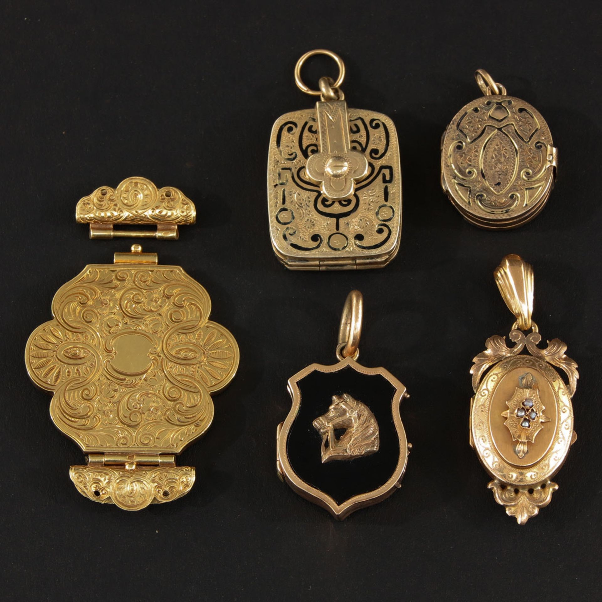A Lot of Photo Medallions and Bible Clasp