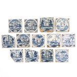 A Lot of 13 Dutch Tiles