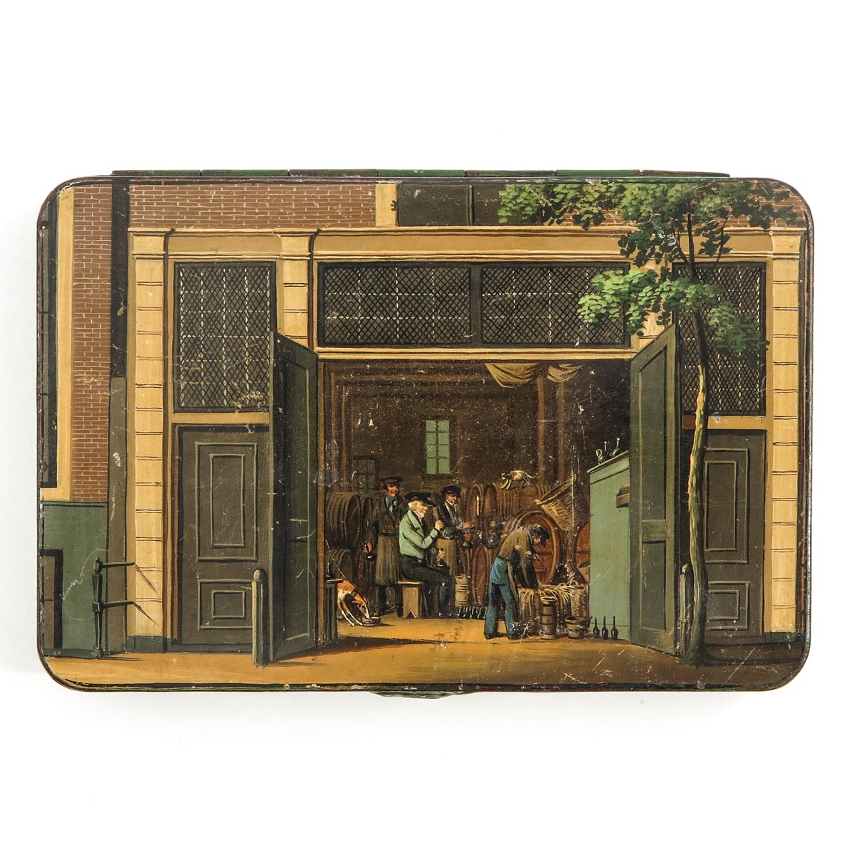 A 19th Century Painted Tin Tobacco Box - Image 6 of 9