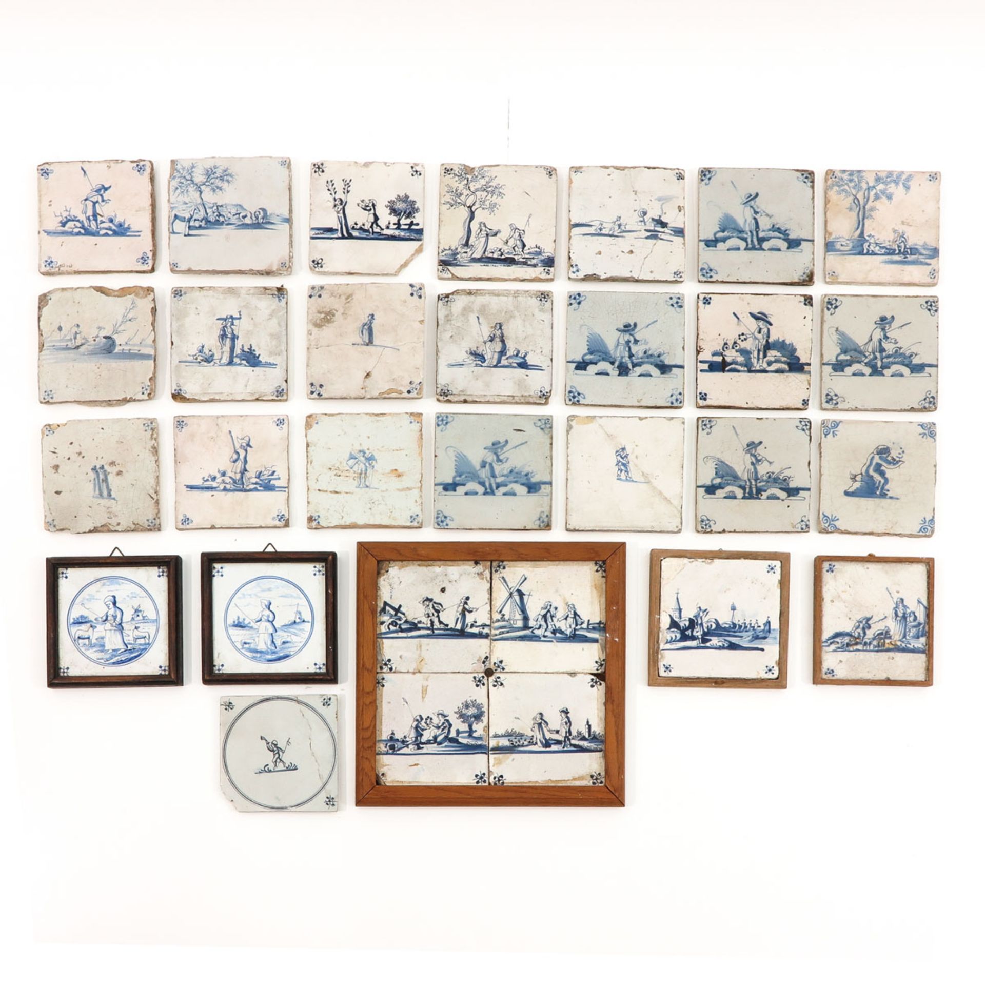 A Lot of 29 Dutch Tiles