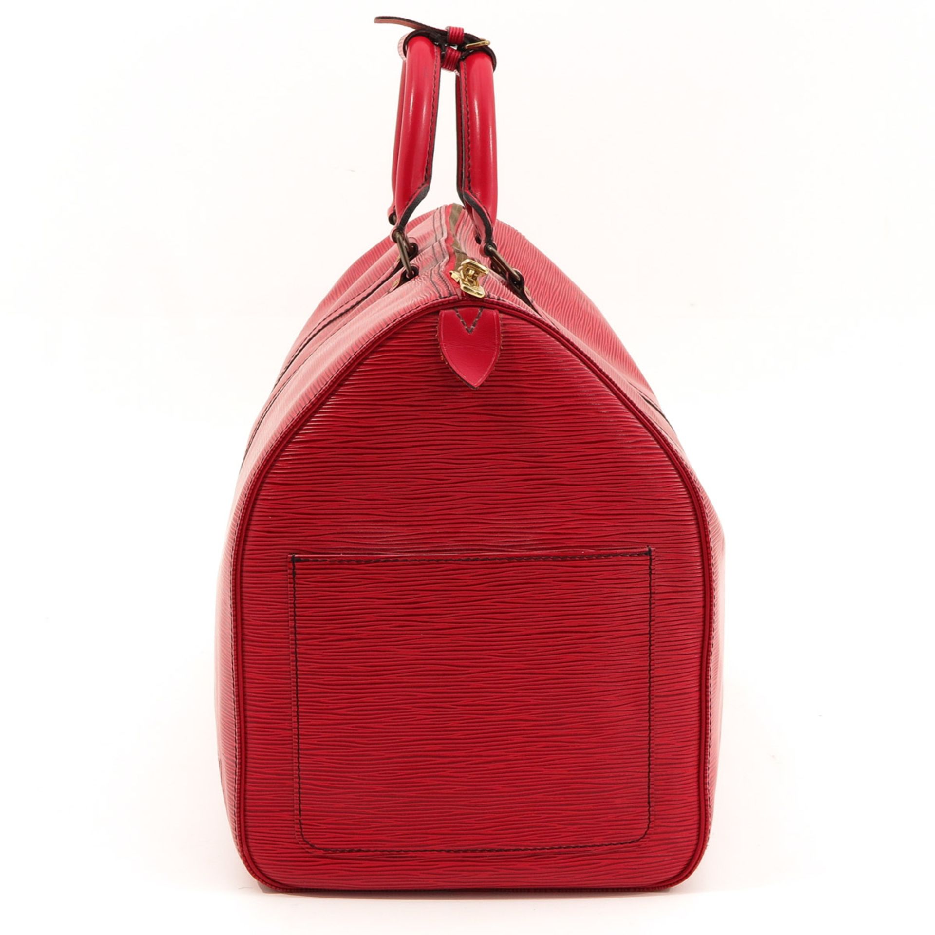 A Louis Vuitton Red Epi Leather Keepall 50 - Bild 2 aus 8