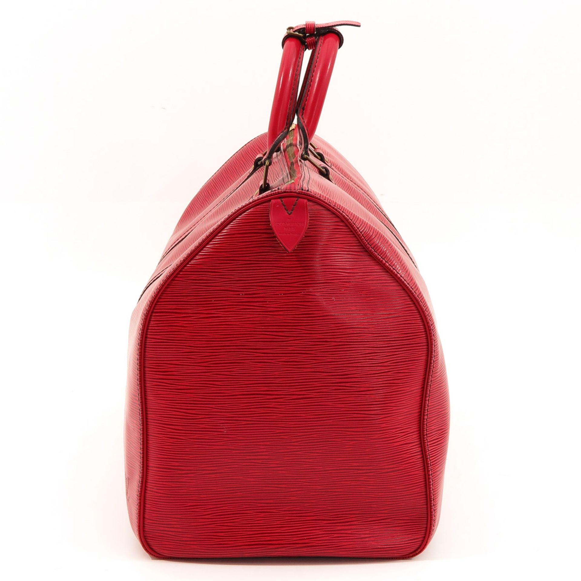 A Louis Vuitton Red Epi Leather Keepall 50 - Bild 4 aus 8