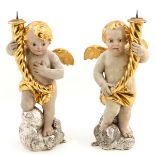 A Pair of 18th Century Carved Angels