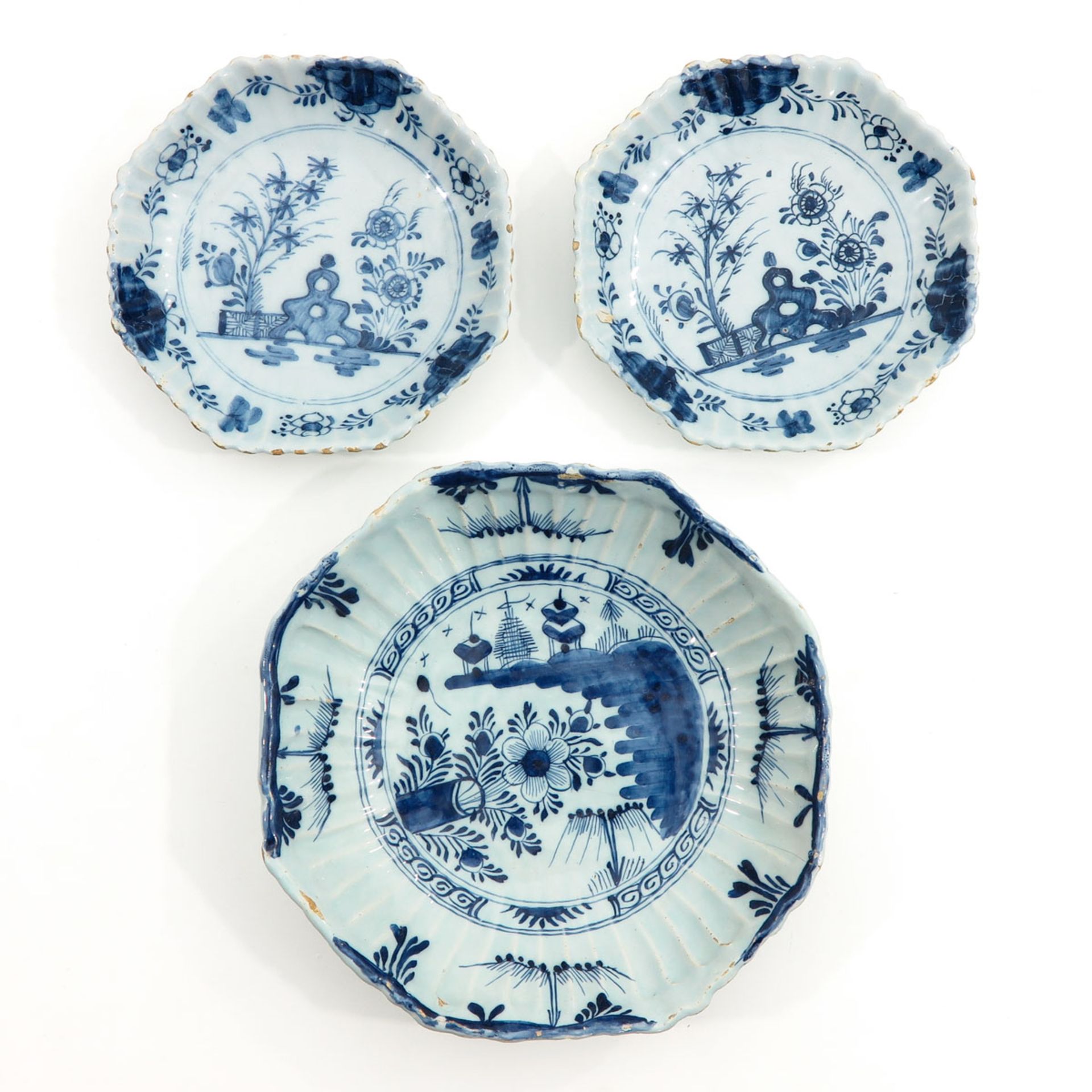 A Lot of 18th Century Delft Plates