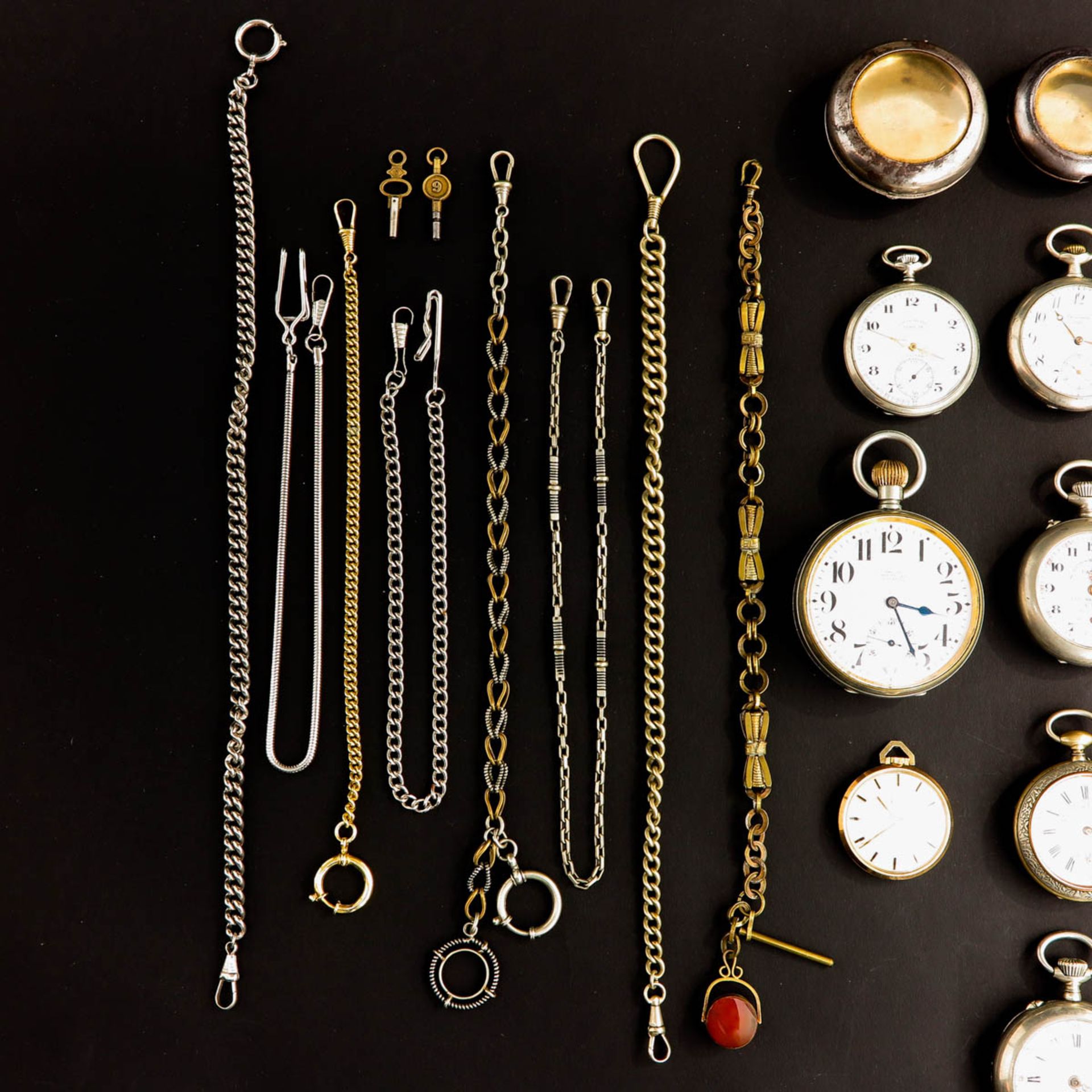 A Collection of Watch Chains and Pocket Watches - Image 2 of 5